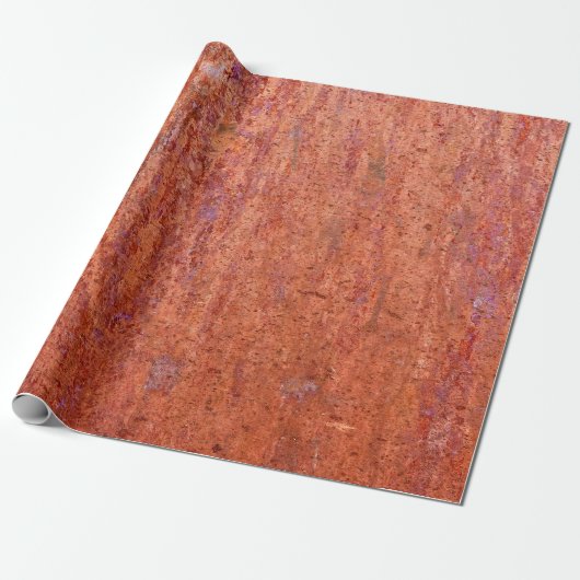 Papier Cadeau Plaque métallique rouillée gravée par corrosionabs (Déroulé)