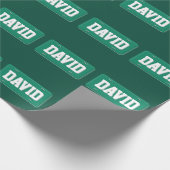 Papier Cadeau Plaque minéralogique verte et blanche (Coin)