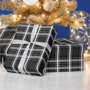 Papier Cadeau Plaqué noir et gris