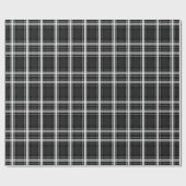 Papier Cadeau Plaqué noir et gris (Plat)