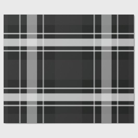 Papier Cadeau Plaqué noir et gris (Plat)
