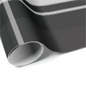 Papier Cadeau Plaqué noir et gris (Coin rond)