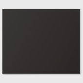 Papier Cadeau Plaque noire minimaliste Elegant Solid Crow (Plat)