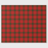 Papier Cadeau Plaque rouge vert tartan MacDougall (Plat)