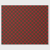 Papier Cadeau Plaque vert rouge tartan MacDuff (Plat)