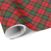 Papier Cadeau Plaque vert rouge tartan MacDuff (Coin rond)
