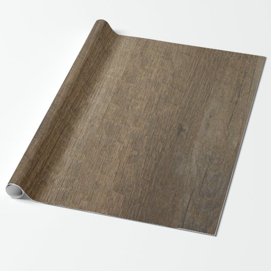 Papier Cadeau Plaques de bois noir rustique (Déroulé)