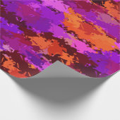 Papier Cadeau Plaques de violet et d'orange (Coin)