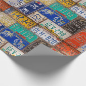 Papier Cadeau plaques d'immatriculation anciennes rouillées rétr (Coin)