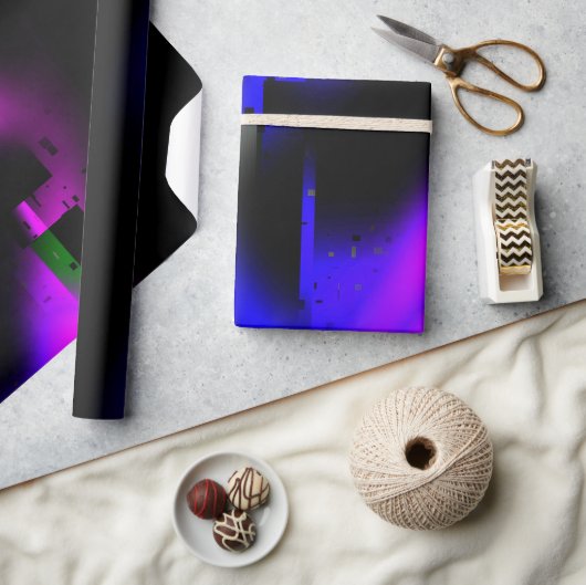 Papier Cadeau Plasma noir brillant (Artisanat)