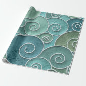 Papier Cadeau Plaster wall seamless texture with swirls pattern, (Déroulé)