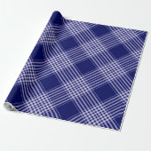 Papier Cadeau Plat Bleu Et Blanc (Déroulé)