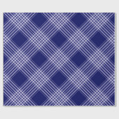 Papier Cadeau Plat Bleu Et Blanc (Plat)