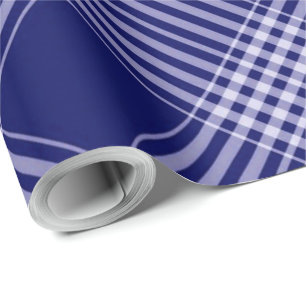 Papier Cadeau Plat Bleu Et Blanc