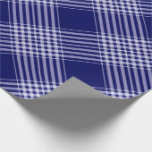 Papier Cadeau Plat Bleu Et Blanc (Coin)