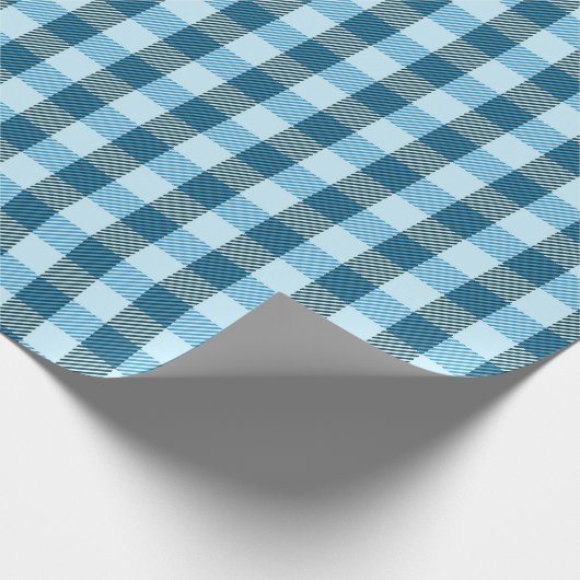 Papier Cadeau Plat bleu moderne simple (Coin)