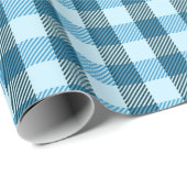 Papier Cadeau Plat bleu moderne simple (Coin rond)