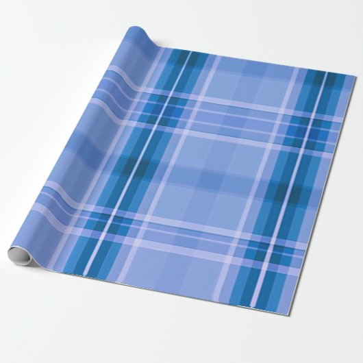 Papier Cadeau Plat bleu traditionnel (Déroulé)