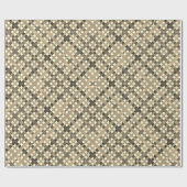 Papier Cadeau Plat Brown beige rétro (Plat)