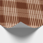 Papier Cadeau Plat Brown Et Blanc Sienna (Coin)