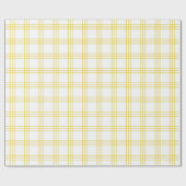 Papier Cadeau Plat jaune doré moderne|Grand Motif| (Plat)