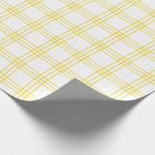 Papier Cadeau Plat jaune doré moderne|Grand Motif| (Coin)