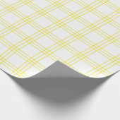 Papier Cadeau Plat jaune moderne|Grand Motif| Papier à enveloppe (Coin)