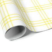 Papier Cadeau Plat jaune moderne|Grand Motif| Papier à enveloppe (Coin rond)