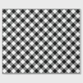 Papier Cadeau Plat noir blanc | Buffalo Checks Motif (Plat)