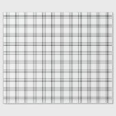 Papier Cadeau Plat noir et blanc moderne|Grand Motif| (Plat)