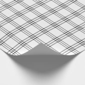 Papier Cadeau Plat noir et blanc moderne|Grand Motif| (Coin)