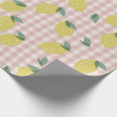 Papier Cadeau Plat rose citron (Coin)