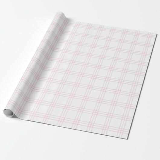 Papier Cadeau Plat rose clair moderne|Grand Motif| (Déroulé)