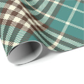 Papier Cadeau Plat vert vintage (Coin rond)