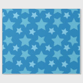 Papier Cadeau Playful Blue Star Pattern for Cheerful Design (Plat)