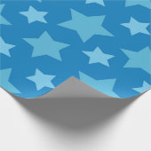 Papier Cadeau Playful Blue Star Pattern for Cheerful Design (Coin)