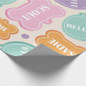 Papier Cadeau Playful Dog Tags Pattern (Coin)