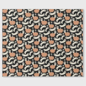 Papier Cadeau Playful Ghosts and Pumkins on Black - Halloween R (Plat)