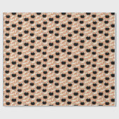 Papier Cadeau Playful Ghosts and Pumpkins on Black – Halloween (Plat)