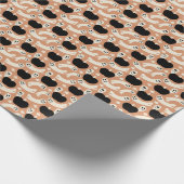 Papier Cadeau Playful Ghosts and Pumpkins on Black – Halloween (Coin)