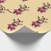 Papier Cadeau "Playful Giraffe Stroll" (Coin)