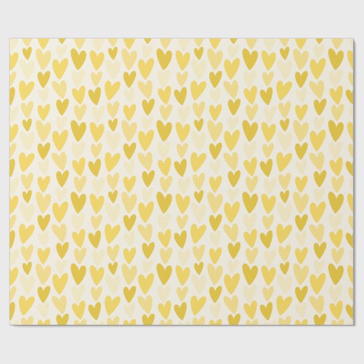 Papier Cadeau Playful Hand-Drawn Heart Pattern (Plat)