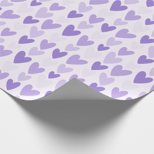 Papier Cadeau Playful Hand-Drawn Heart Pattern (Coin)