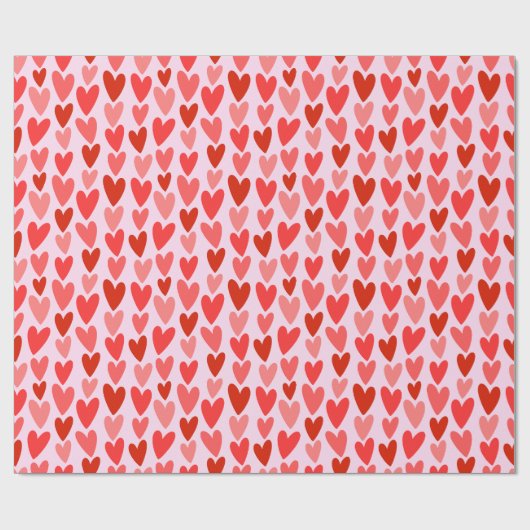Papier Cadeau Playful Hand-Drawn Heart Pattern (Plat)