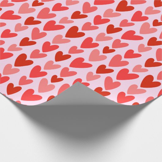 Papier Cadeau Playful Hand-Drawn Heart Pattern (Coin)
