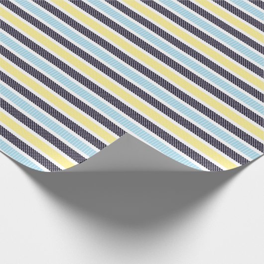 Papier Cadeau Playful Striped Polka Dot Pattern (Coin)
