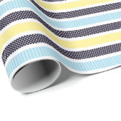 Papier Cadeau Playful Striped Polka Dot Pattern (Coin rond)