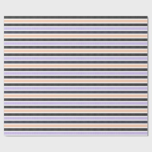 Papier Cadeau Playful Striped Polka Dot Pattern (Plat)