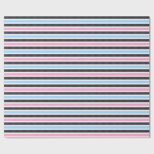Papier Cadeau Playful Striped Polka Dot Pattern (Plat)