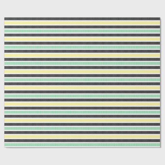 Papier Cadeau Playful Striped Polka Dot Pattern (Plat)